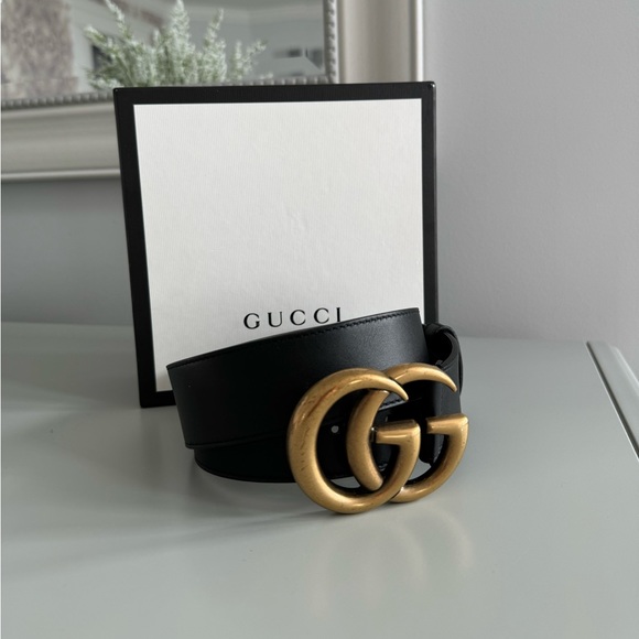 Wide Leather Gucci Belt - Picture 2 of 8